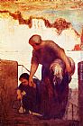 The Laundress by Honore Daumier